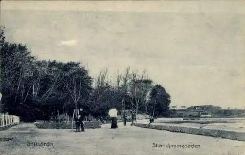 Ak Skjelsor Dänemark, Strandpromenaden