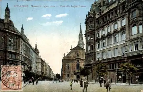 Ak Budapest Ungarn, Kossuth Lajos Gasse