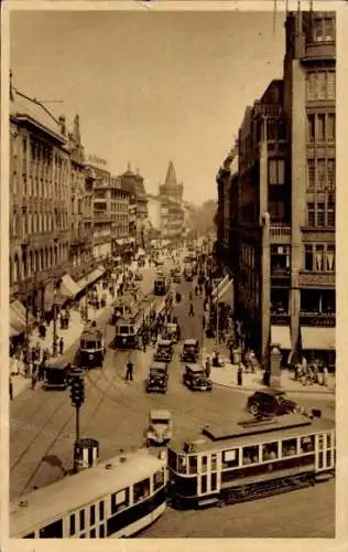 Ak Praha Prag, Graben, Prikopy, Straßenpartie, Straßenbahn