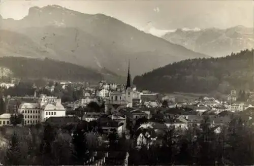 Ak Bad Ischl in Oberösterreich, Gesamtansicht mit Dachstein