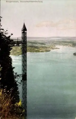 Ak Bürgenstock Kanton Nidwalden, Hametschwandaufzug, See