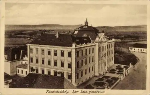 Ak Târgu Secuiesc Kézdivásárhel Rumänien, Róm. kath. gimnázium