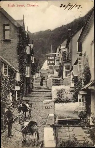 PC Clovelly Devon England, High Street