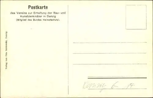 Ak Gdańsk Danzig, Jopengasse 1, Patrizierhaus, Geschäfte