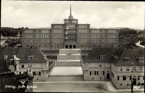 Ak Elbląg Elbing Westpreußen, Jan Schule, alte Architektur, historische Fotografie