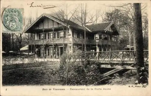 CPA Paris XII Bois de Vincennes, Restaurant de la Porte Jaune