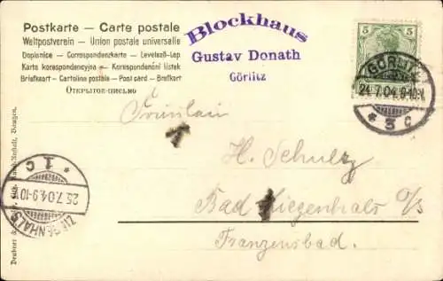 Litho Görlitz in der Lausitz, Blockhaus, Denkmal