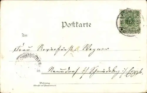 Litho Freiberg in Sachsen, Jacobikirche, Post, Rathaus, Totale