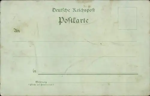 Mondschein Litho Frankenberg in Sachsen, Friedensplatz und Siegesdenkmal, Markt, Realschule, Kirche