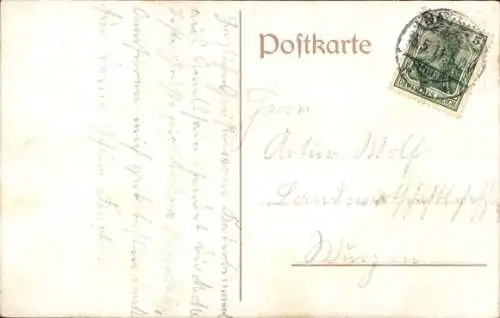 Ak Ammelshain Naunhof bei Leipzig, Gasthof, Teilansicht