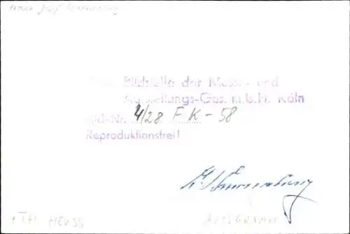 Foto Franz Josef Wuermeling, Autogramm, Theodor Heuss