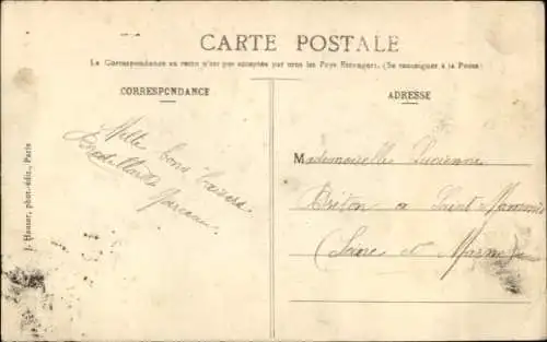 Ak Französisches Luftschiff Ville de Paris