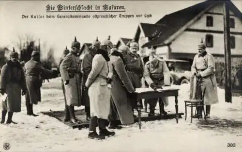 Ak Ełk Lyck Masuren Ostpreußen, Kaiser Wilhelm II., Generalkommando ostpreußischer Truppen, I WK