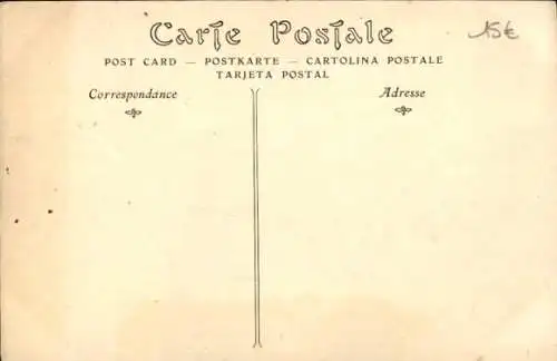 Ak Cabourg Calvados, Straße mit Bäumen, Gebäude, Spaziergänger, Konfiserie