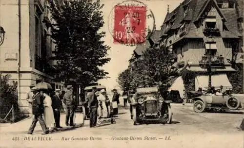 Ak Deauville Calvados, Rue Gontaut Biron