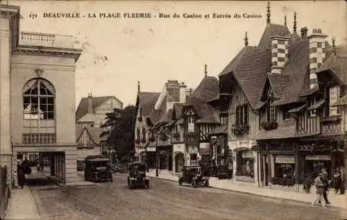 Ak Deauville La Plage Fleurie Calvados, Rue du Casino