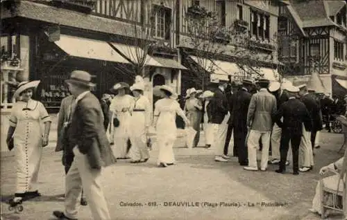 Ak Deauville Calvados, Bilder von der Promenade in  Frauen in Kleidern, Sommeratmosphäre