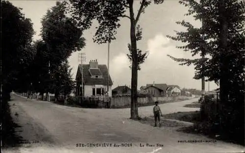 Ak Sainte Genevieve des Bois Essonne, Landschaft, Straßenansicht, Einfamilienhäuser