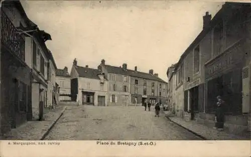 Ak Brétigny Essonne, Platz, Straßenpartie