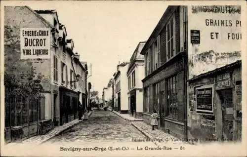 CPA Savigny-sur-Orge Essonne, Grande-Rue, Epicerie