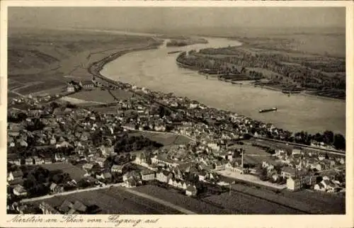 Ak Nierstein am Rhein, Fliegeraufnahme
