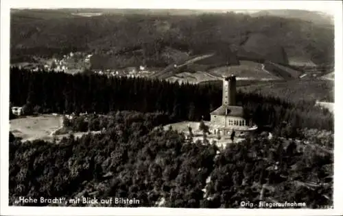 Ak Lennestadt im Sauerland, Hohe Bracht, Bilstein, Fliegeraufnahme