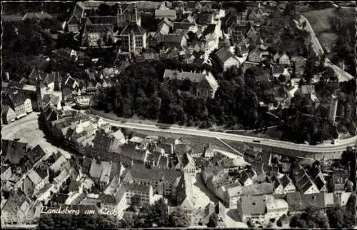 Ak Landsberg am Lech Oberbayern, Fliegeraufnahme