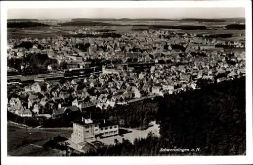 Ak Villingen Schwenningen im Schwarzwald, Fliegeraufnahme