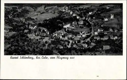 Ak Schömberg (Kreis Calw) im Schwarzwald Württemberg, Fliegeraufnahme
