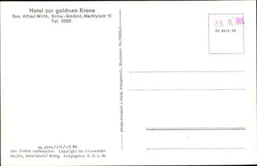 Ak Schwäbisch Gmünd in Württemberg, Fliegeraufnahme