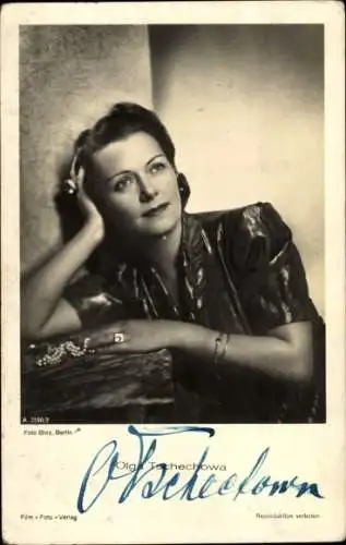 Ak Schauspielerin Olga Tschechowa, Portrait