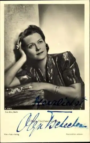 Ak Schauspielerin Olga Tschechowa, Portrait