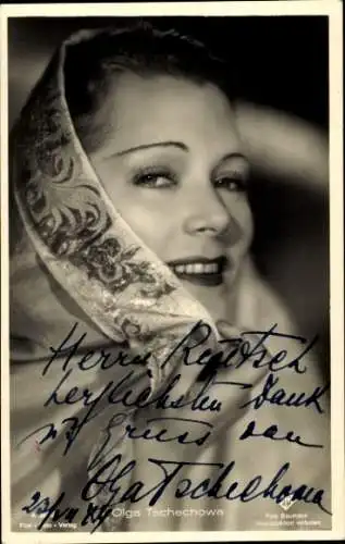 Ak Schauspielerin Olga Tschechowa, Portrait