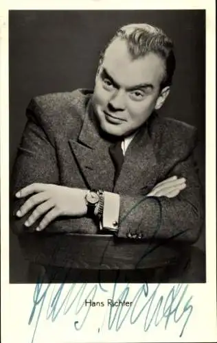 Ak Schauspieler Hans Richter, Autogramm