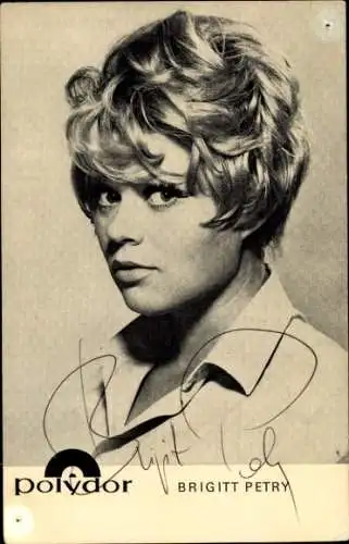 Ak Sängerin Brigitt Petry, So alt wie die Welt, Autogramm