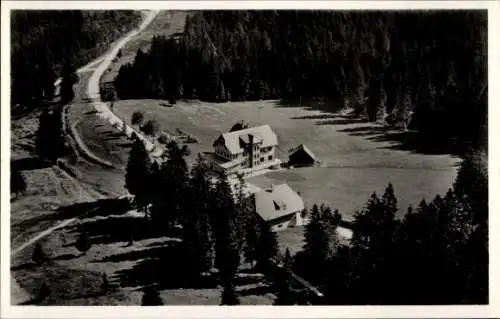 Ak Zuflucht Bad Peterstal Griesbach im Schwarzwald, Fliegeraufnahme, Kurhaus