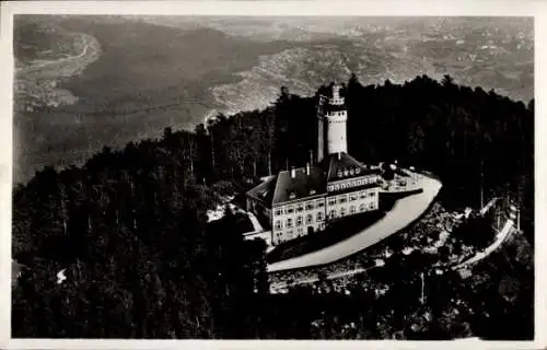 Ak Baden Baden, Merkur, Aussichtsturm, Fliegeraufnahme