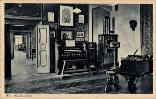 Ak Zangberg Oberbayern, Erziehungs-Institut St. Joseph der Salesianerinnen, Musikzimmer