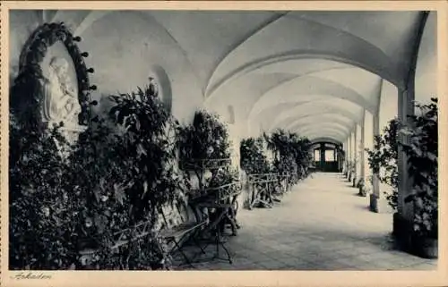 Ak Zangberg Oberbayern, Erziehungs-Institut St. Joseph der Salesianerinnen, Arkaden