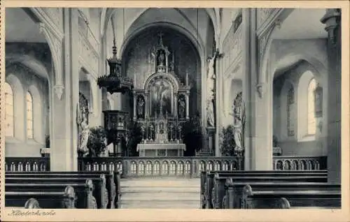 Ak Zangberg Oberbayern, Erziehungs-Institut St. Joseph der Salesianerinnen, Klosterkirche