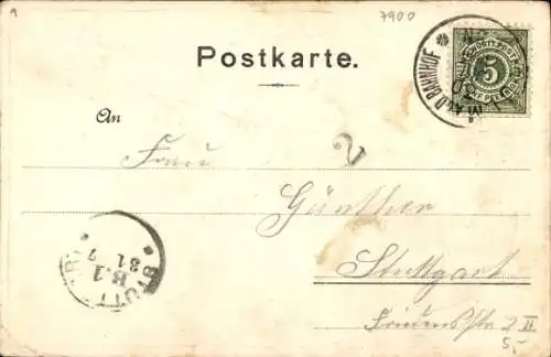 Präge Passepartout Litho Ulm an der Donau, Münster