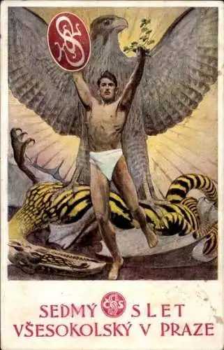 Ak Praha Prag Tschechien, Sedmy Slet Vsesokolsky