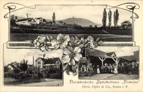 Passepartout Ak Rinteln an der Weser, Norddeutsche Apfelkelterei Pomona