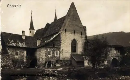 Foto Ak Oberwölz Stadt Steiermark, Teilansicht, Kirche