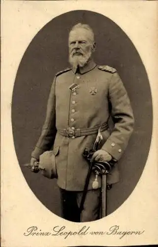 Ak Prinz Leopold von Bayern, Portrait in Uniform