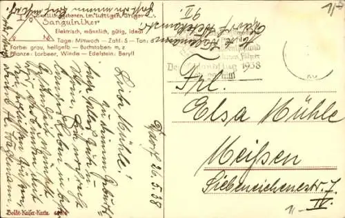 Scherenschnitt Ak Sternzeichen Zwillinge, Im Denken stark und klar, in Liebe und in Güte wahr