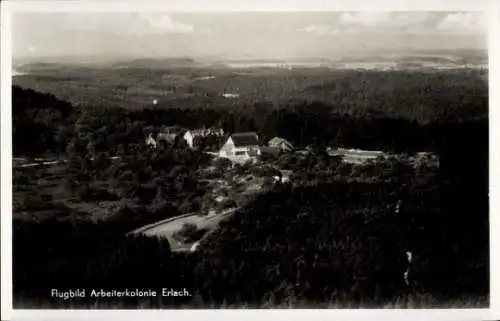 Ak Erlach Großerlach in Württemberg, Fliegeraufnahme, Arbeiterkolonie