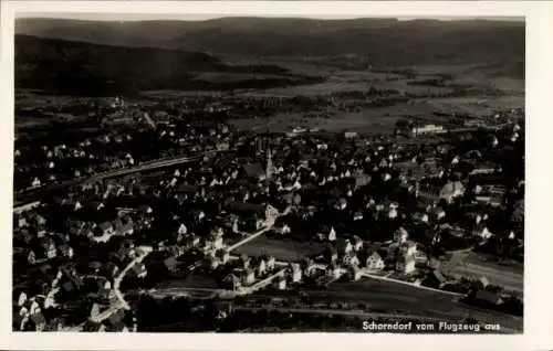 Ak Schorndorf im Remstal Württemberg, Schorndorf vom Flugzeug aus