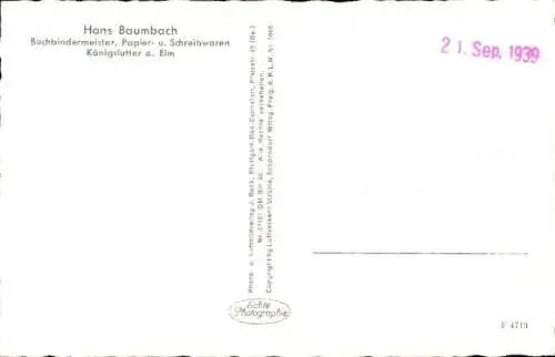 Ak Königslutter am Elm, Fliegeraufnahme