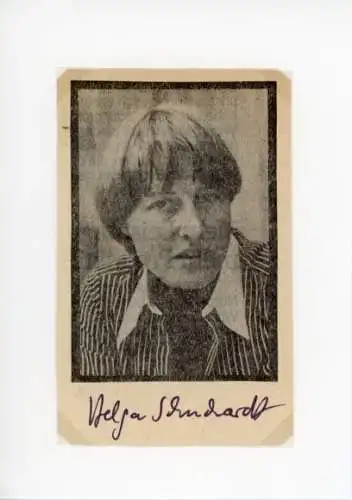 Foto Helga Schuchardt, Senatorin, Ministerin, Autogramm